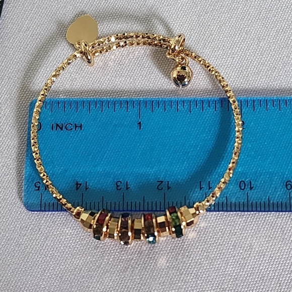 Little Child Girl's Gold Filled Bracelet with Crystal Stones New - Picture 4 of 6